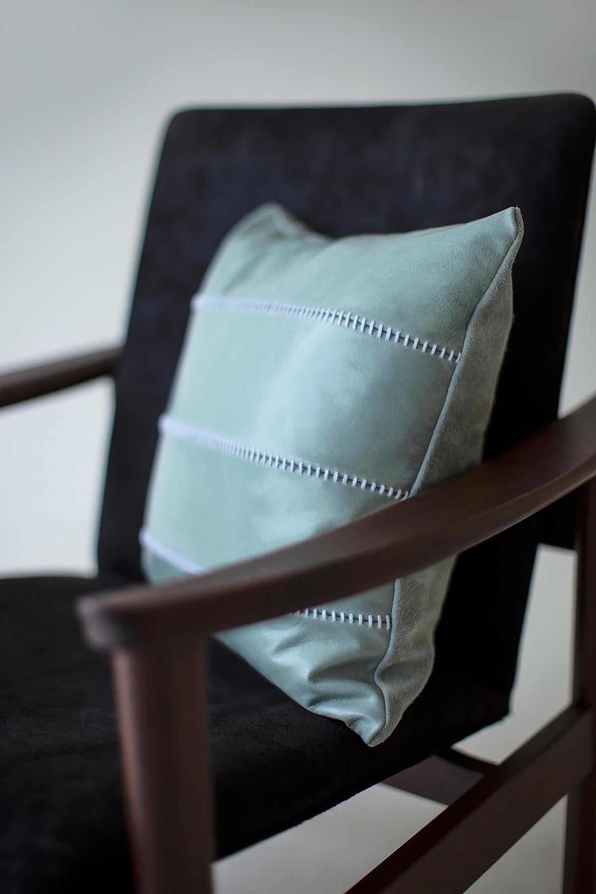 Bertu Pillows, Decorative Throw Pillow, Leather For Sale 3