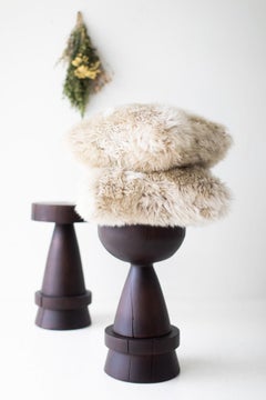 Bertu Pillows, Shearling Fur Pillow, Double Sided, Modern