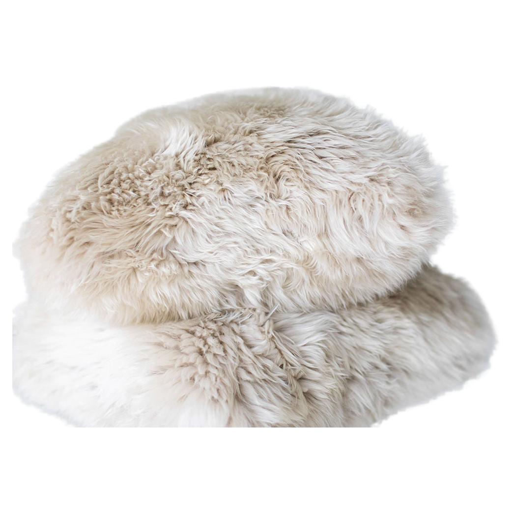 Bertu-Kissen, Shearling-Pelzkissen, doppelseitig, modern