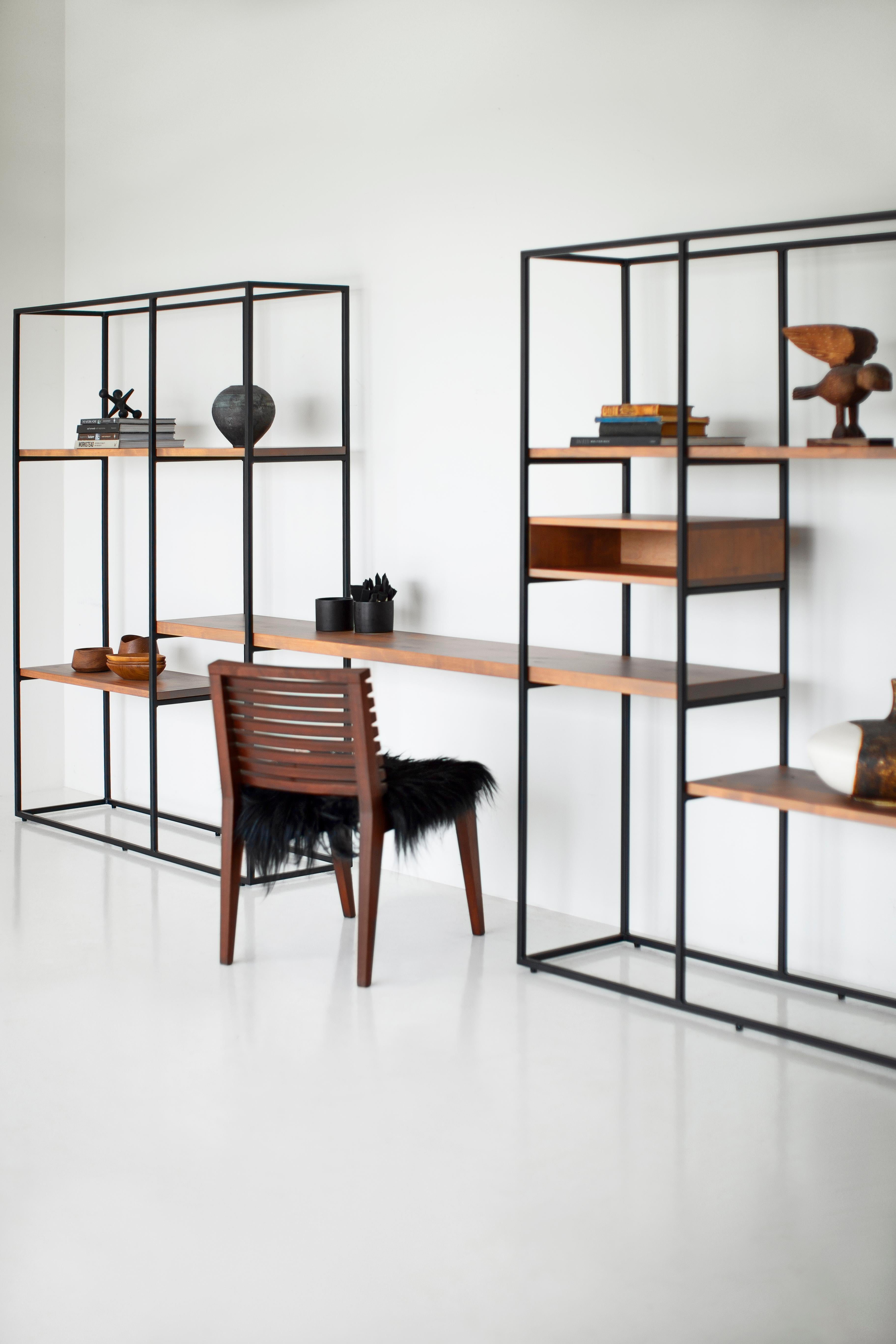 Bertu Shelving, Modern Industrial Storage Wall Unit, Powder Coated Metal For Sale 5