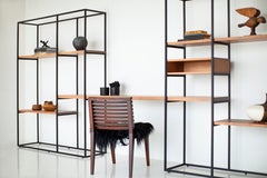 Bertu Shelving, Modern Industrial Storage Wall Unit, Powder Coated Metal