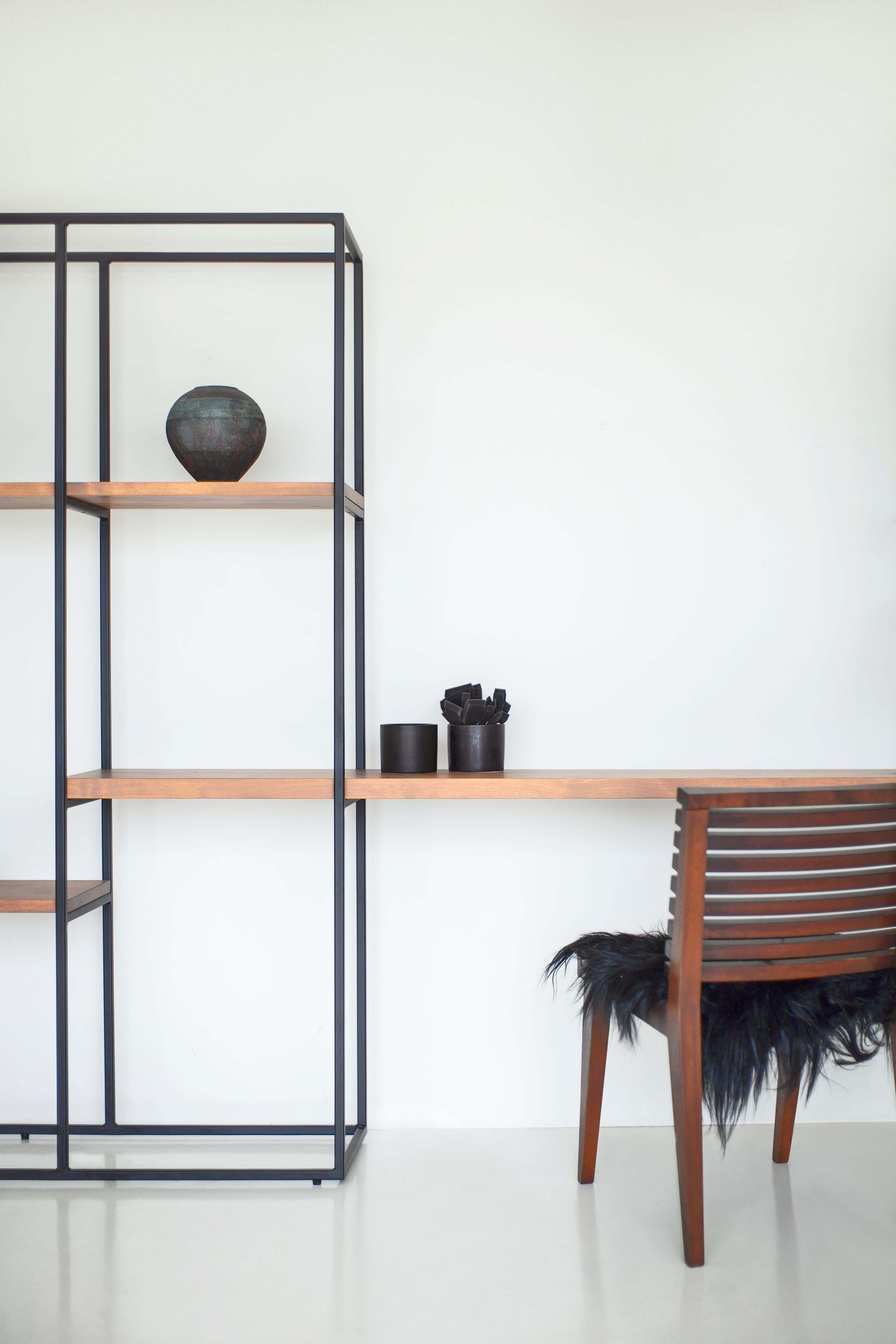 Bertu Shelving, Modern Industrial Storage Wall Unit, Powder Coated Metal For Sale 3