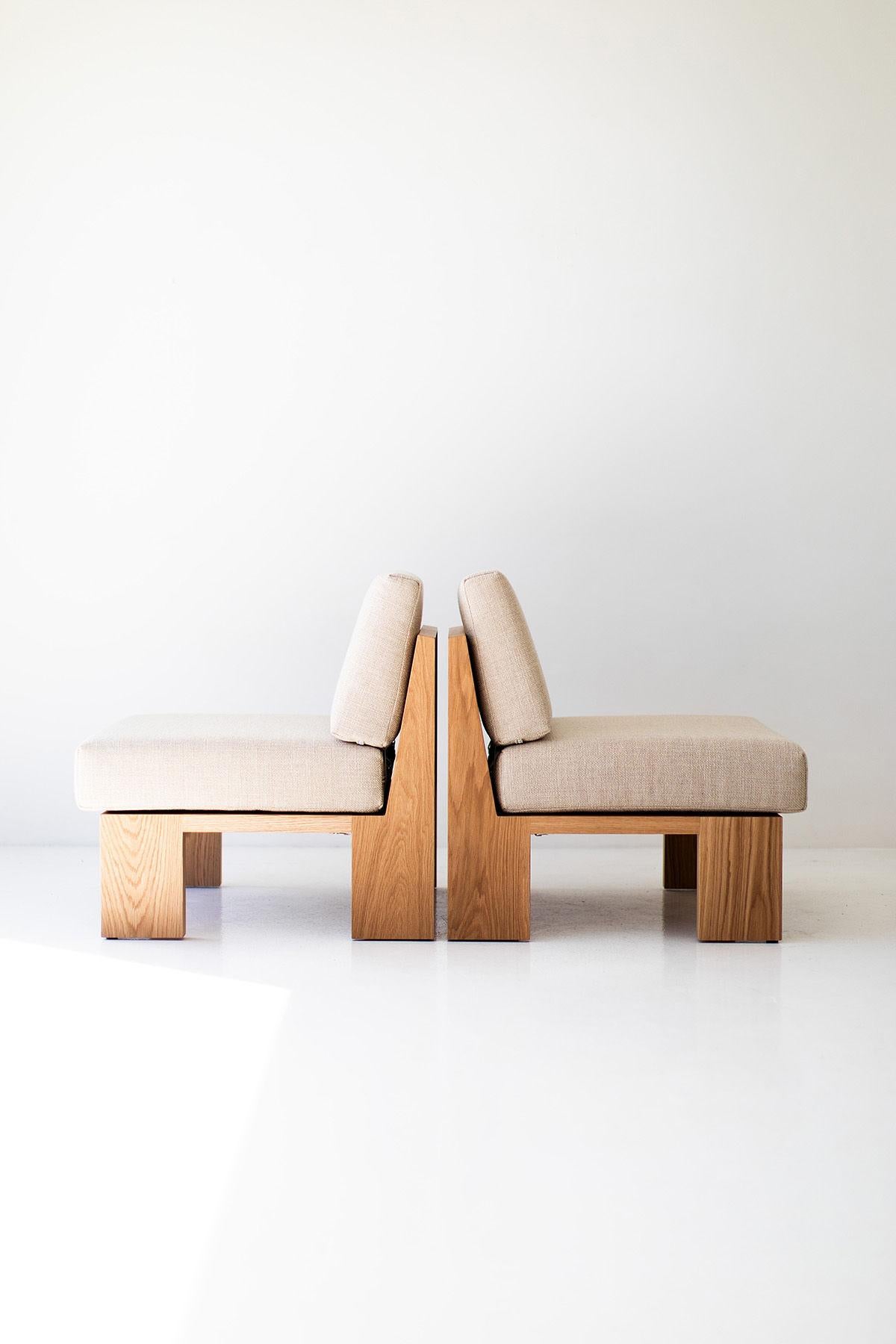 American Bertu Side Chairs, Chili Modern Side Chair, Oak, White Oak For Sale