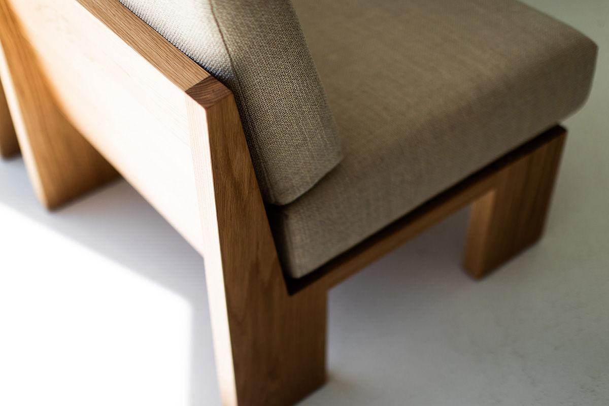 Hand-Crafted Bertu Side Chairs, Chili Modern Side Chair, Oak, White Oak For Sale
