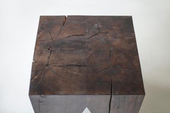 Bertu Side Table, Vega Modern Large Solid Wood Side Table, Maple Aged