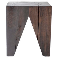 Mesa auxiliar Bertu, Mesa auxiliar grande de madera maciza Vega Modern, arce envejecido
