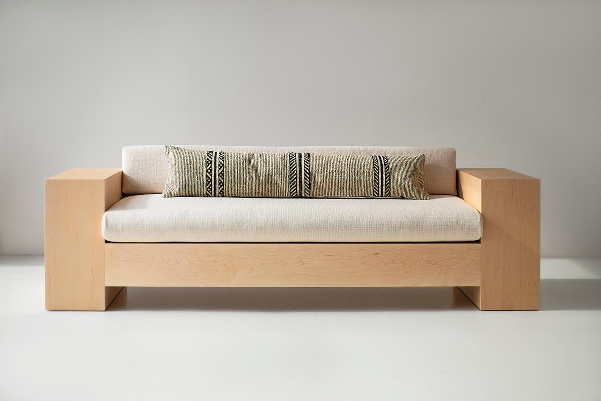 Bertu Sofa, Mondo Modern Sofa, Maple For Sale 5