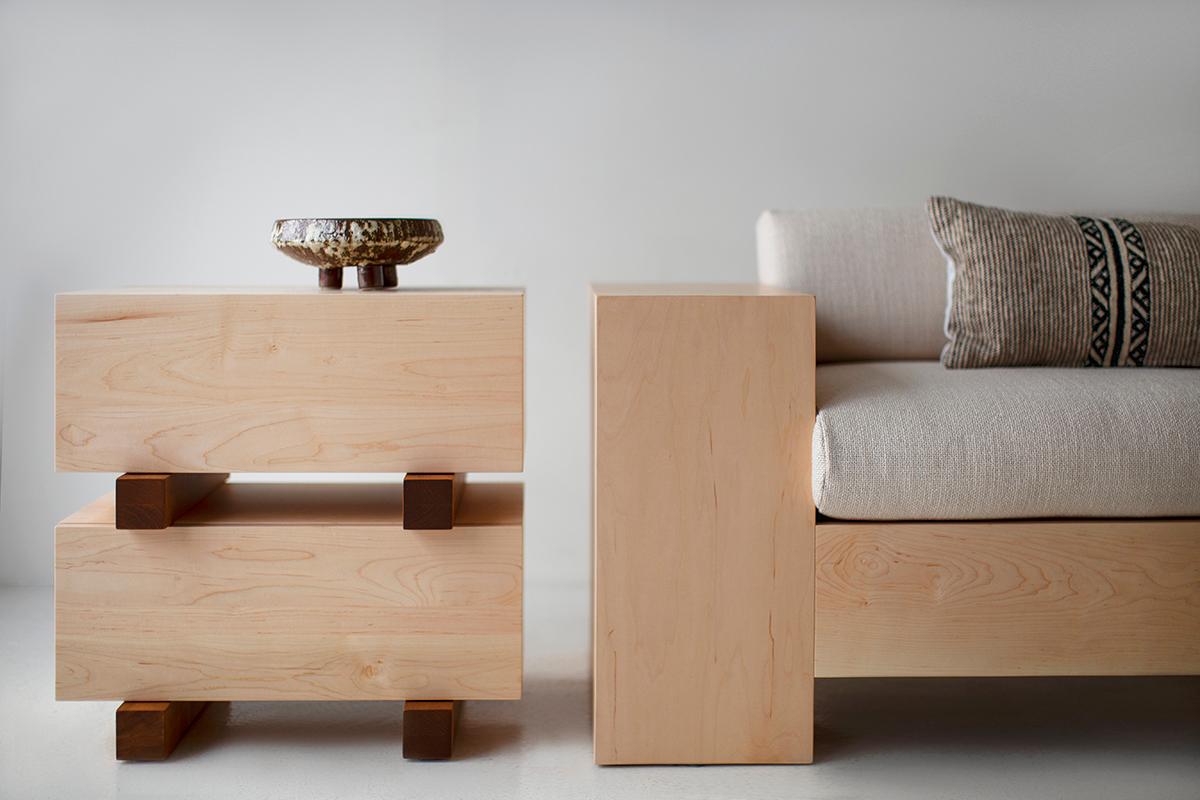 Bertu Sofa, Mondo Modern Sofa, Maple For Sale 4