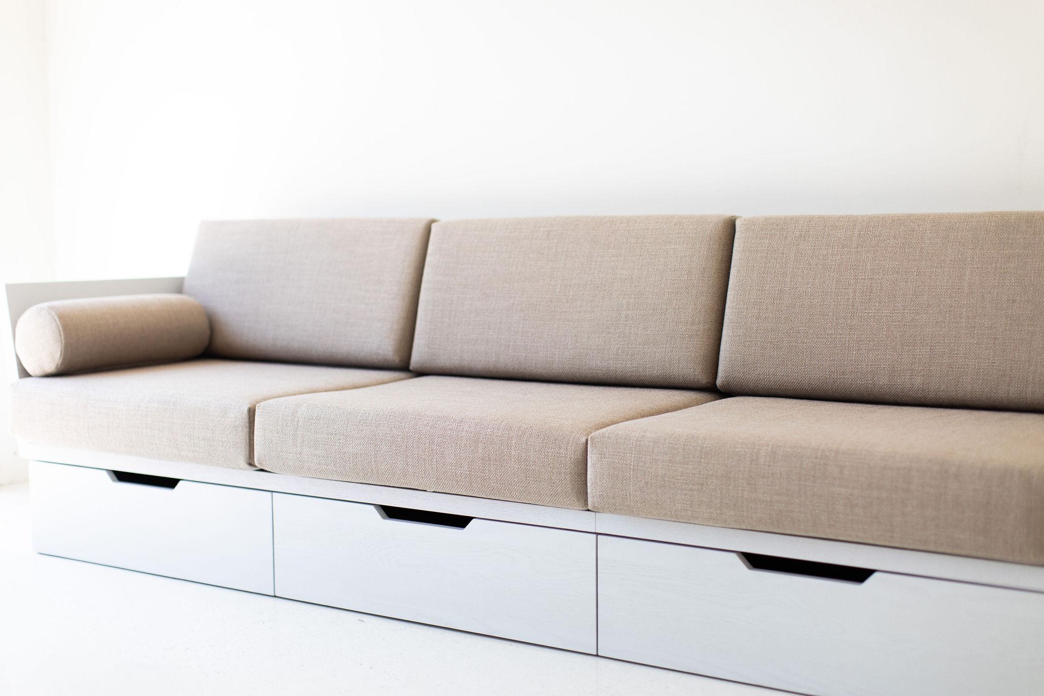 Bertu Sofas, Suelo Oak Sofa, Storage, Side Table, Modern For Sale 2