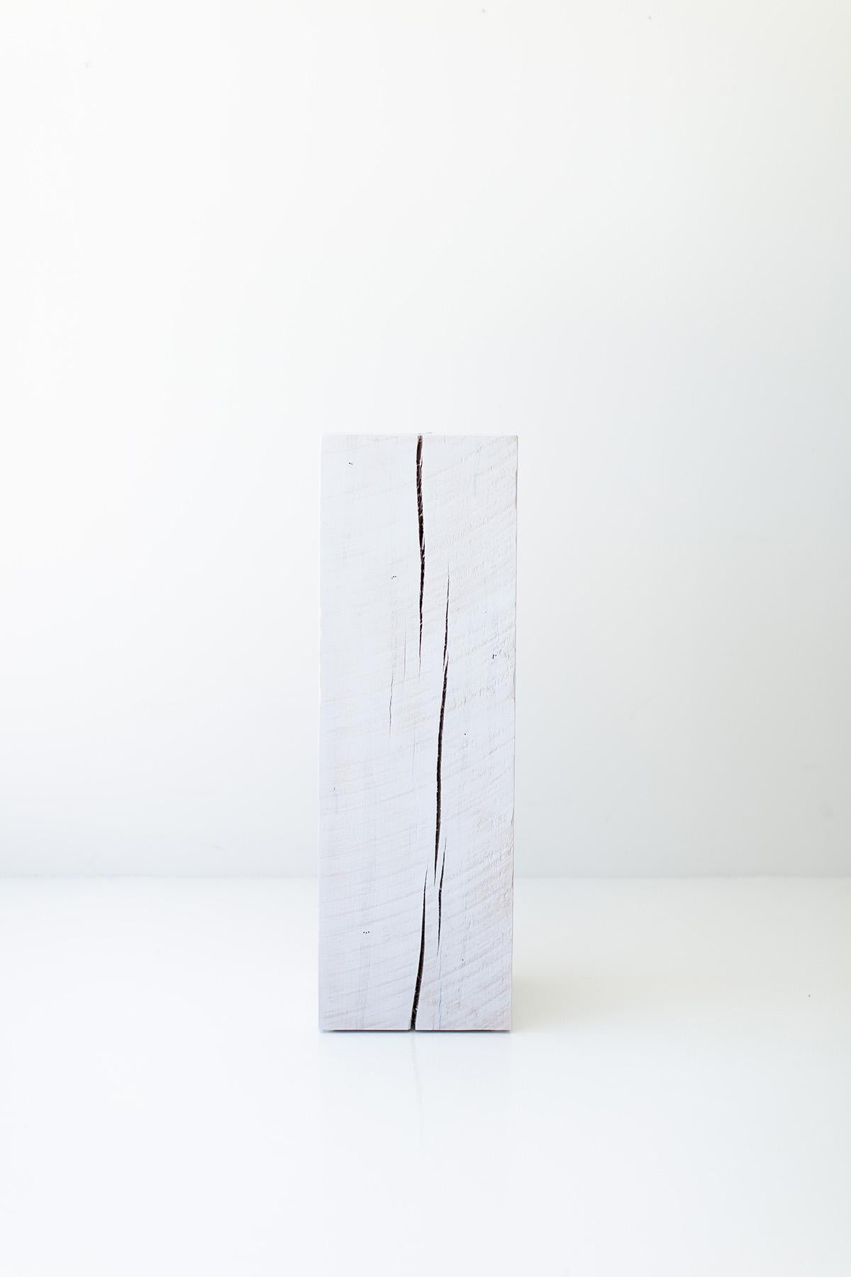 Bertu Stand, White Modern Pedestal Display Stand, Maple For Sale 1
