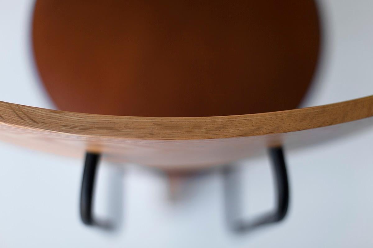 Taburete Bertu, Cicely Taburete de mostrador con respaldo de madera, Roble blanco en venta 2