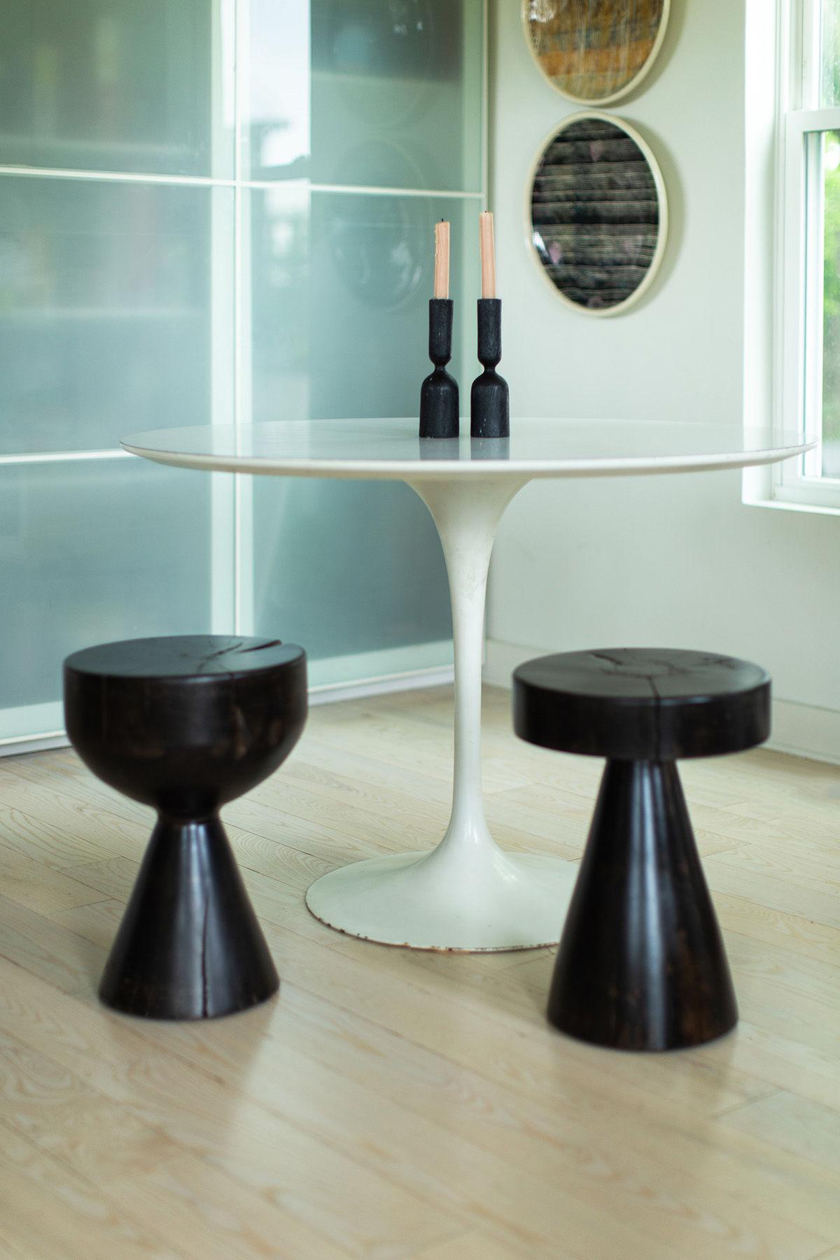 Taburetes Bertu, Taburete de Madera Boca Dos, Macizo Moderno en venta