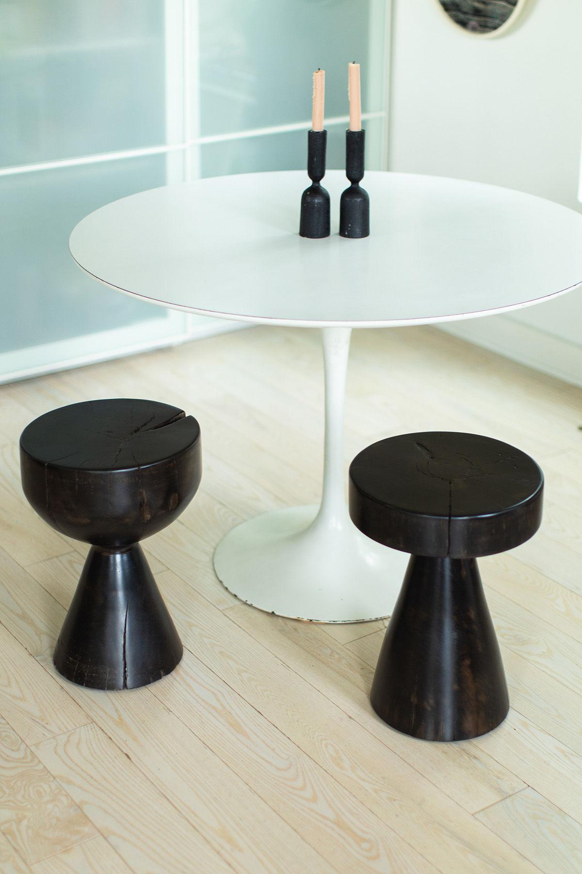 Wood Bertu Stools, Boca Uno Dining Stool, Modern For Sale