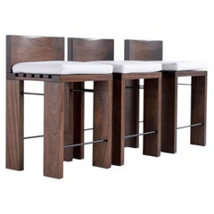 Bertu Stools, Chile Outdoor Counter Stools, Walnut Mahogany