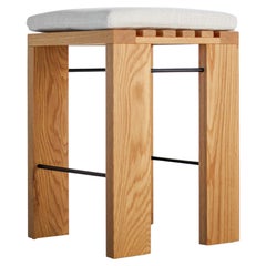 Bertu Stools, Modern Simple Oak Counter Stools, White Oak, Natural