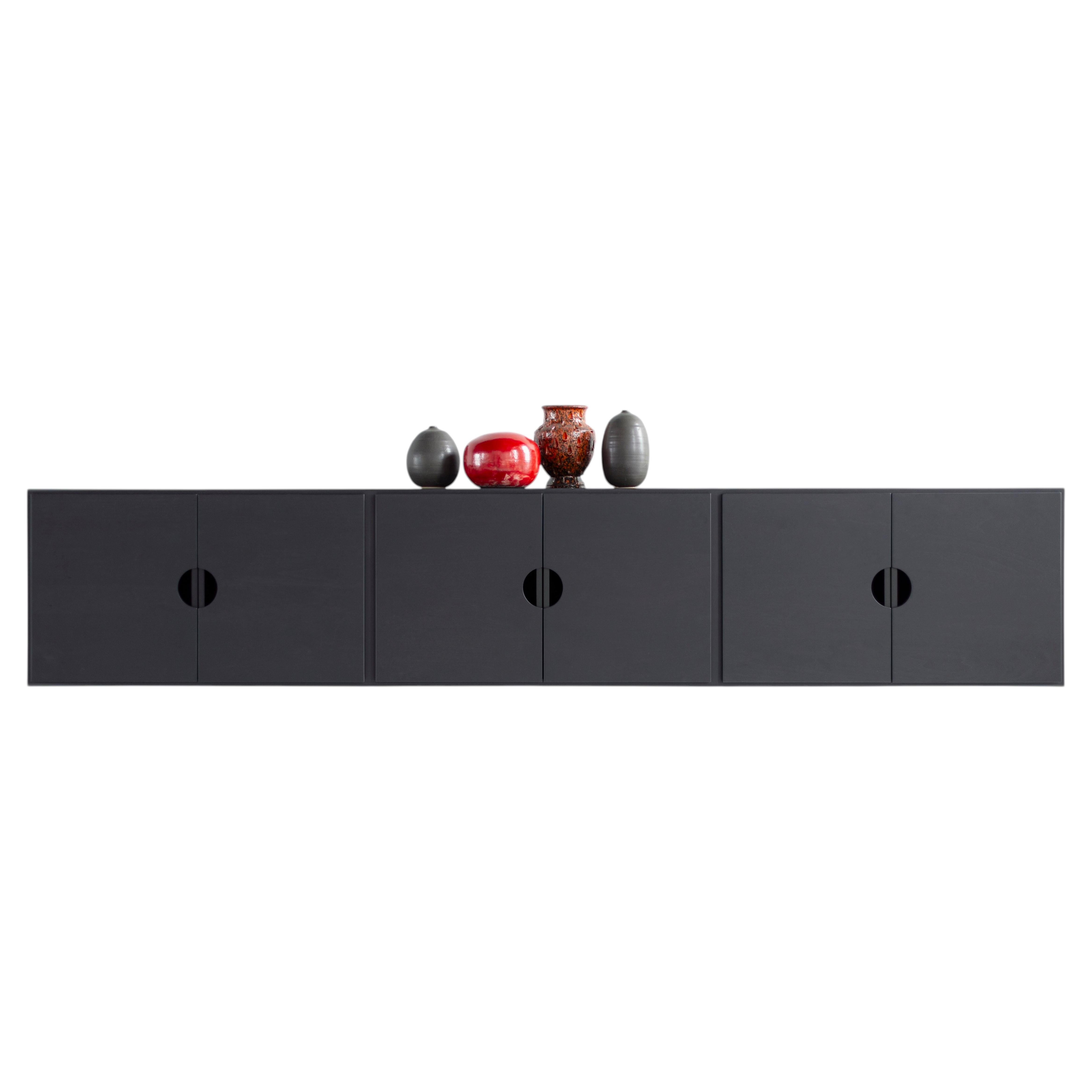 Bertu Storage, Cali 3-Bay Flaoting Unit, Walnut