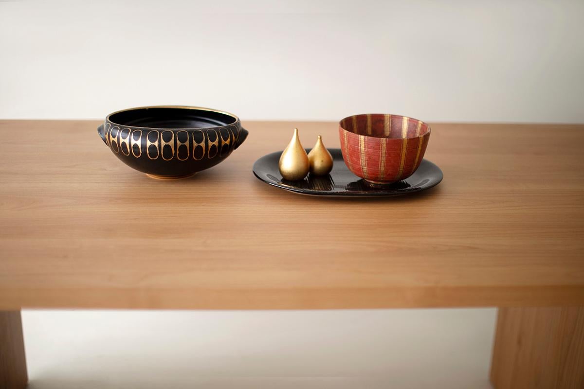 XXIe siècle et contemporain Table Bertu, table de salle à manger moderne Rockefeller en bois clair en vente