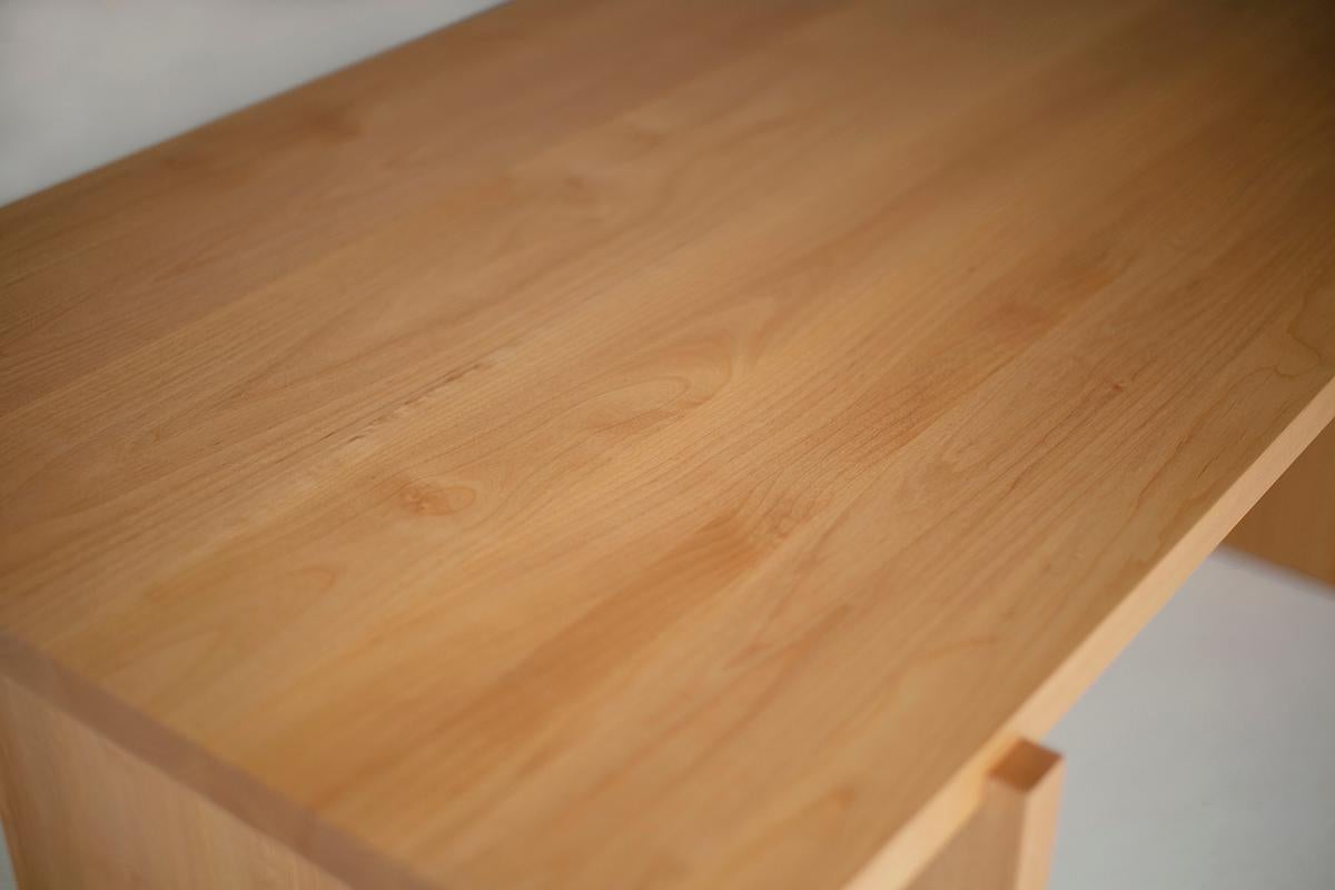 Table Bertu, table de salle à manger moderne Rockefeller en bois clair en vente 2