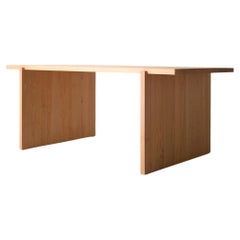 Mesa Bertu, Mesa de Comedor Moderna de Madera Rockefeller, Aliso Claro