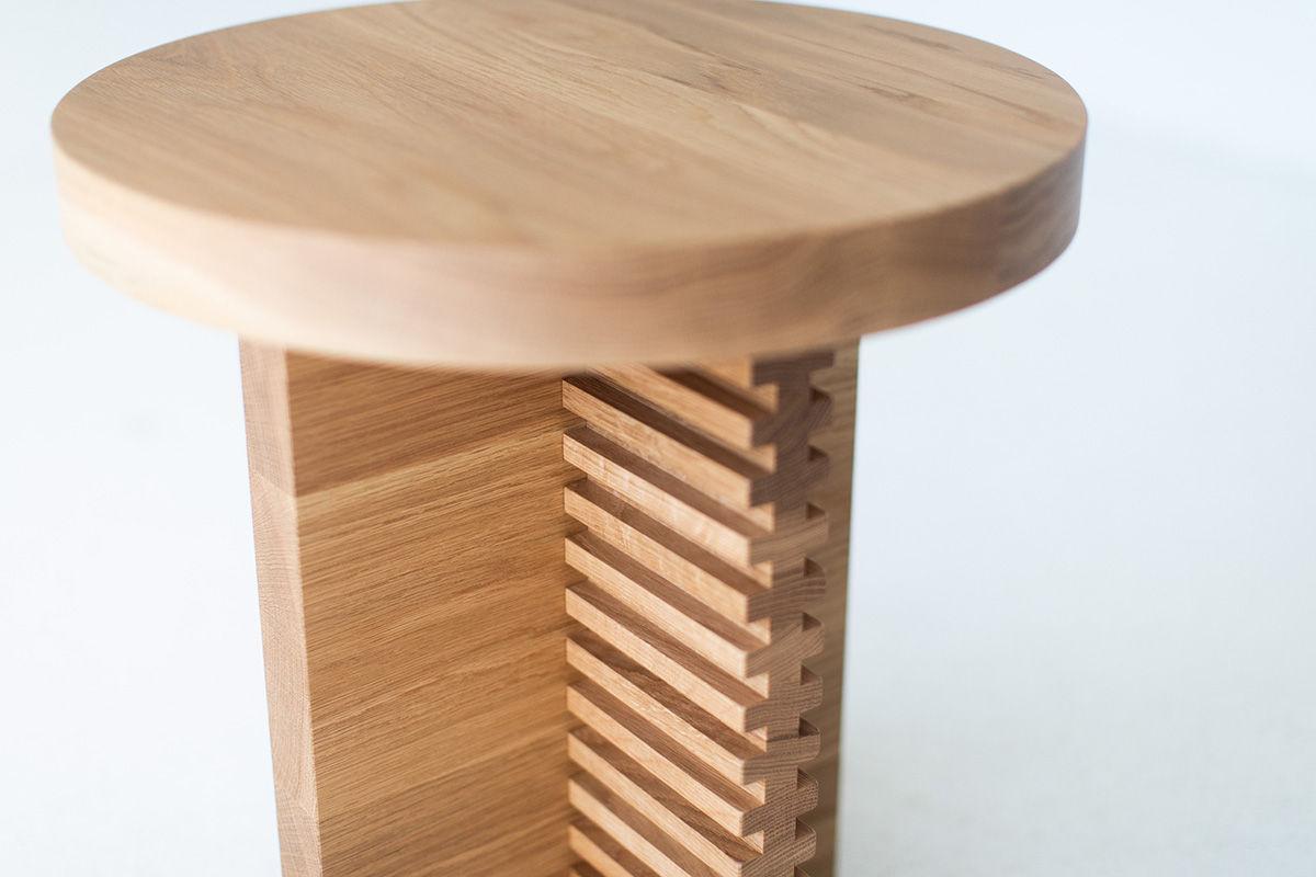 Hand-Crafted Bertu Tables, Cicely Side Table, Oak For Sale