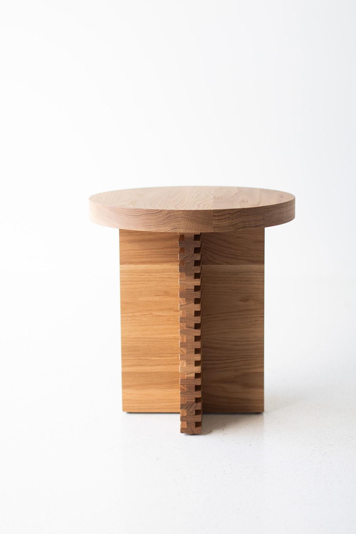 Wood Bertu Tables, Cicely Side Table, Oak For Sale