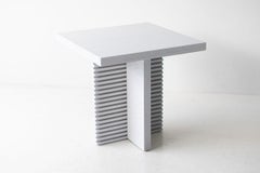 Bertu-Tische, Cicely-Holz-Beistelltisch, modern, weiß