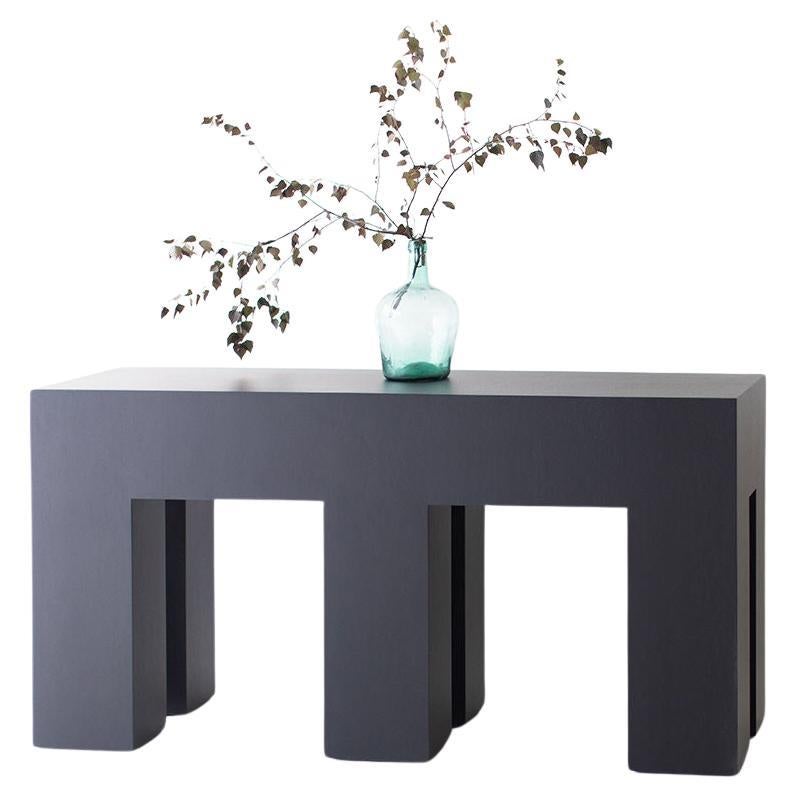 Bertu, Mondo Modern Console Table, Black, Walnut