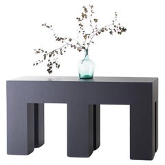 Bertu, Mondo Modern Console Table, Black, Walnut