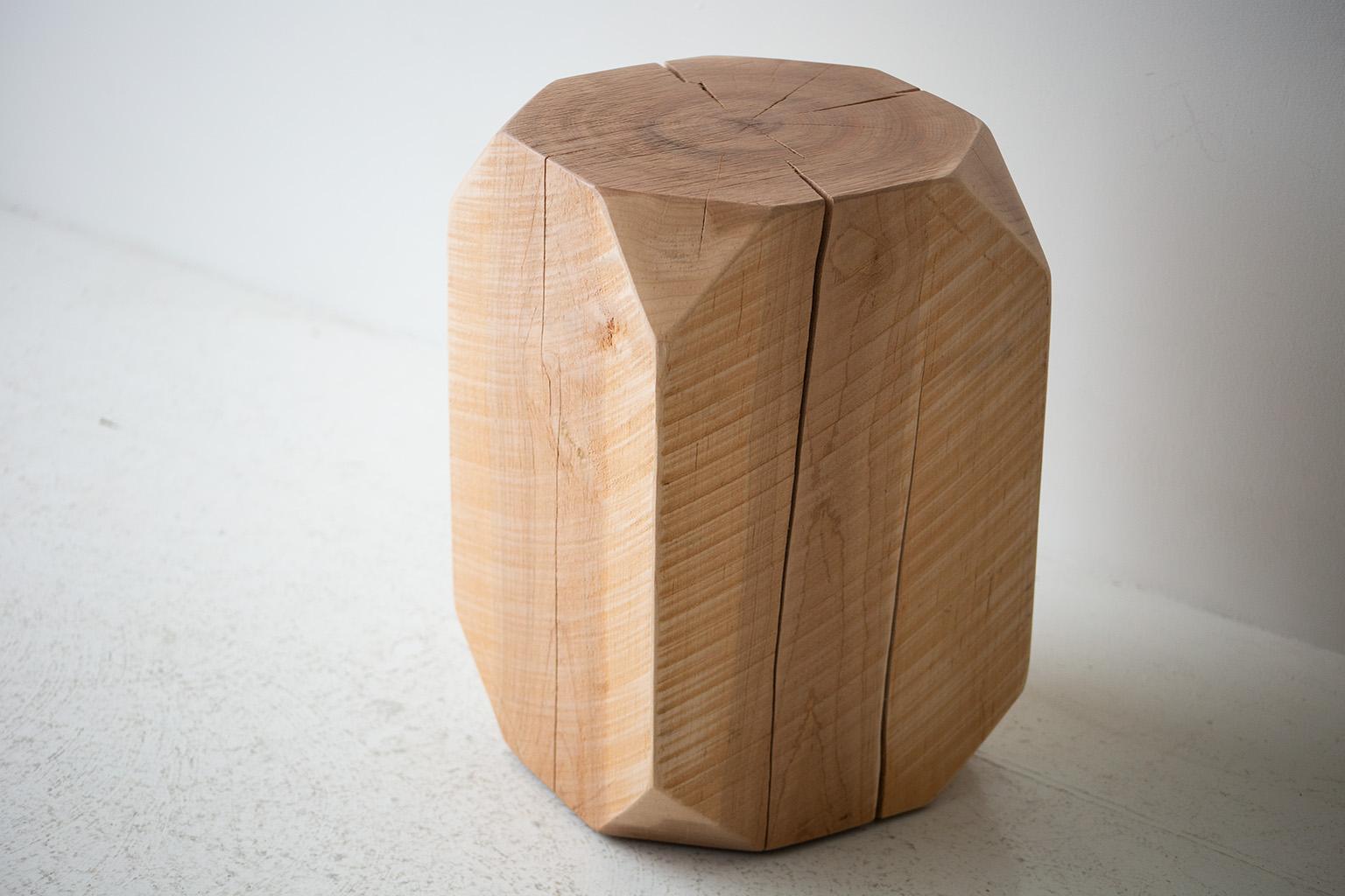 Modern Bertu Wood Side Table, Solid Wood Side Table, The Dublin For Sale
