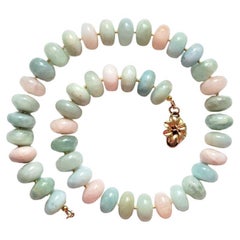 Used Beryl Aquamarine Morganite Necklace