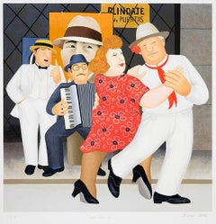Tango Busking - Arte naïf, cómico, colorido, Arte popular, vida cotidiana