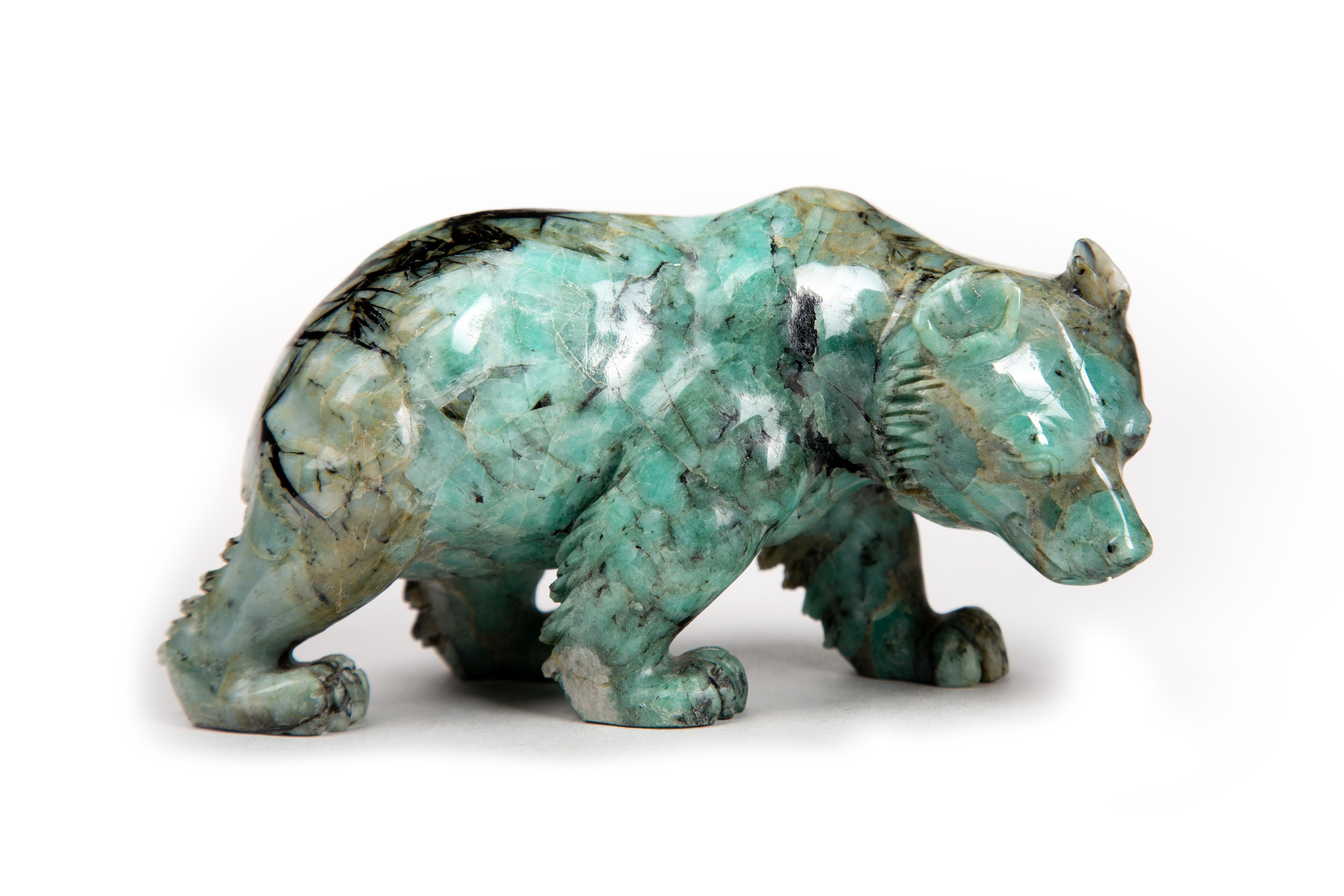 Contemporary Beryl Emerald Bear For Sale