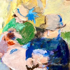 Fauvist Oil Painting French Beach Scene, Shore, Beryl Goss Post Impressionist