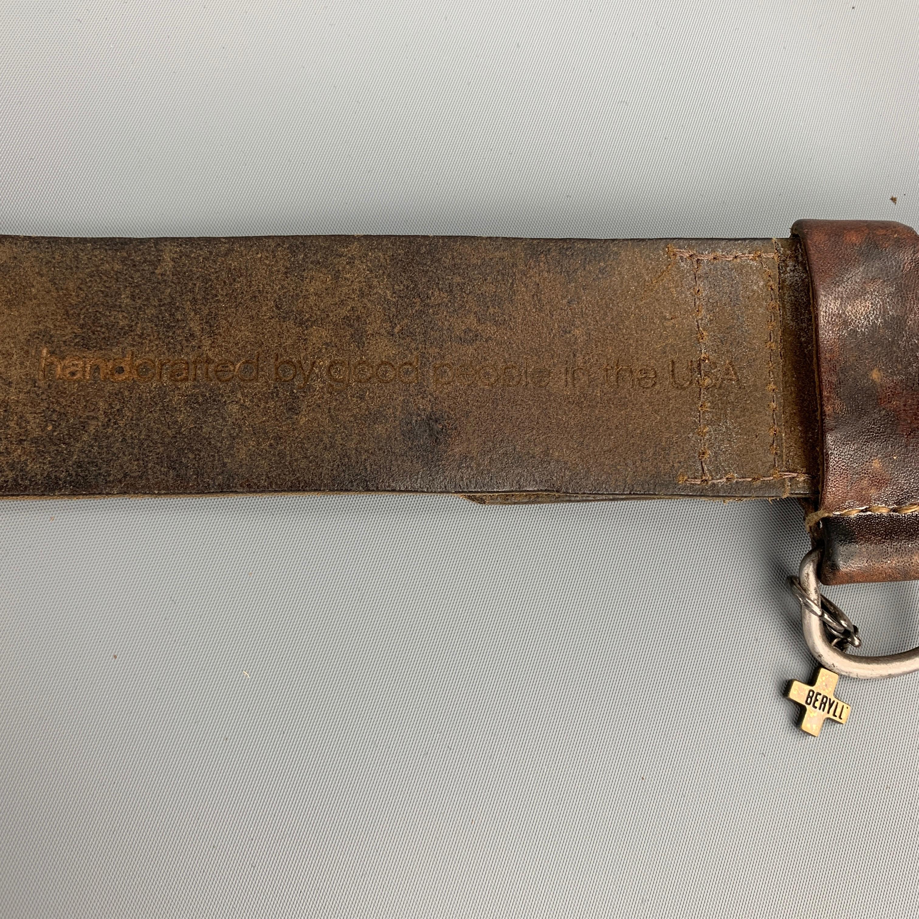 brown distressed belt