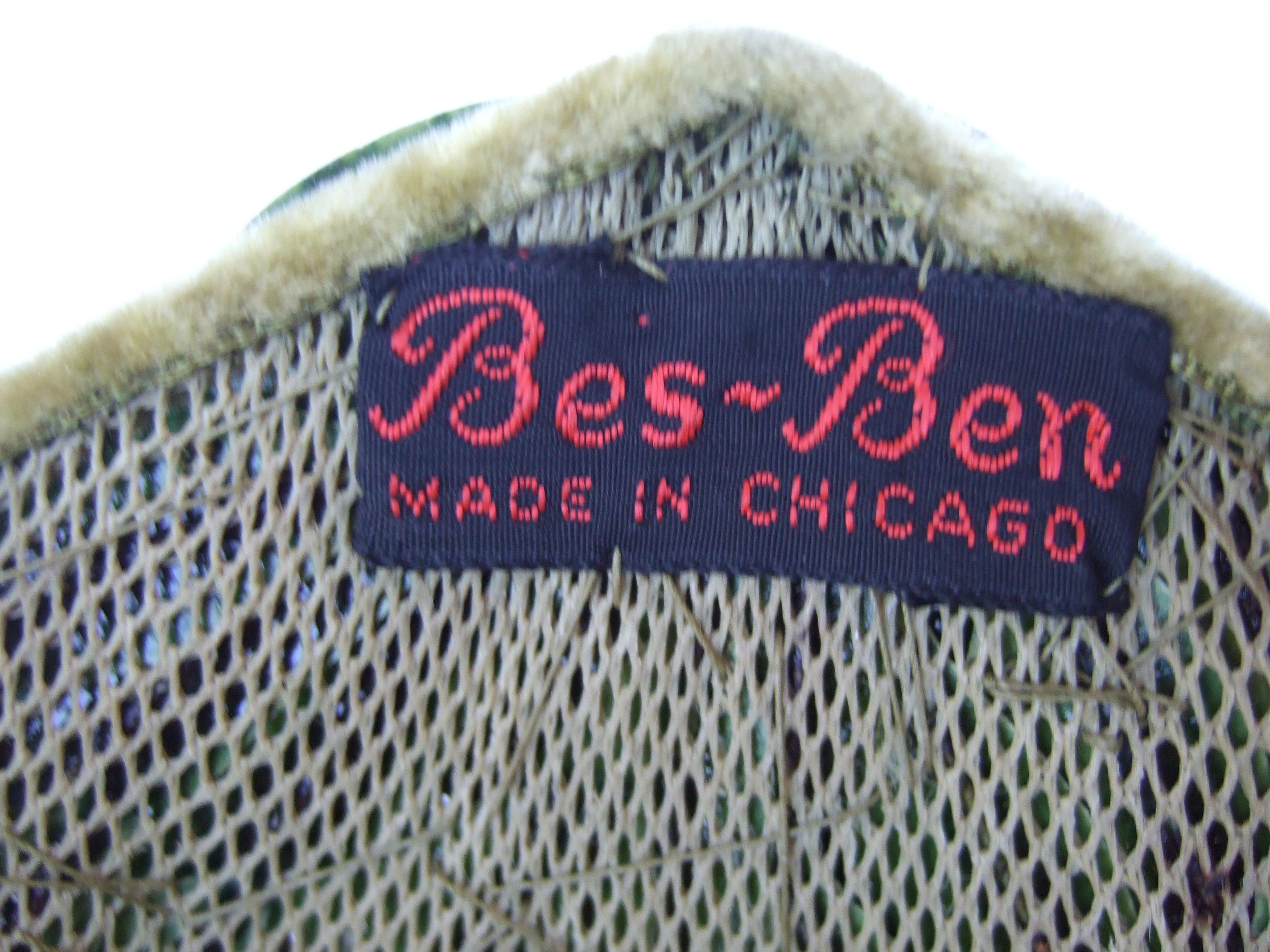 Bes-Ben Chicago Rare Surrealistic Clock Dial Avant Garde Designer Hat c 1950s  en vente 13