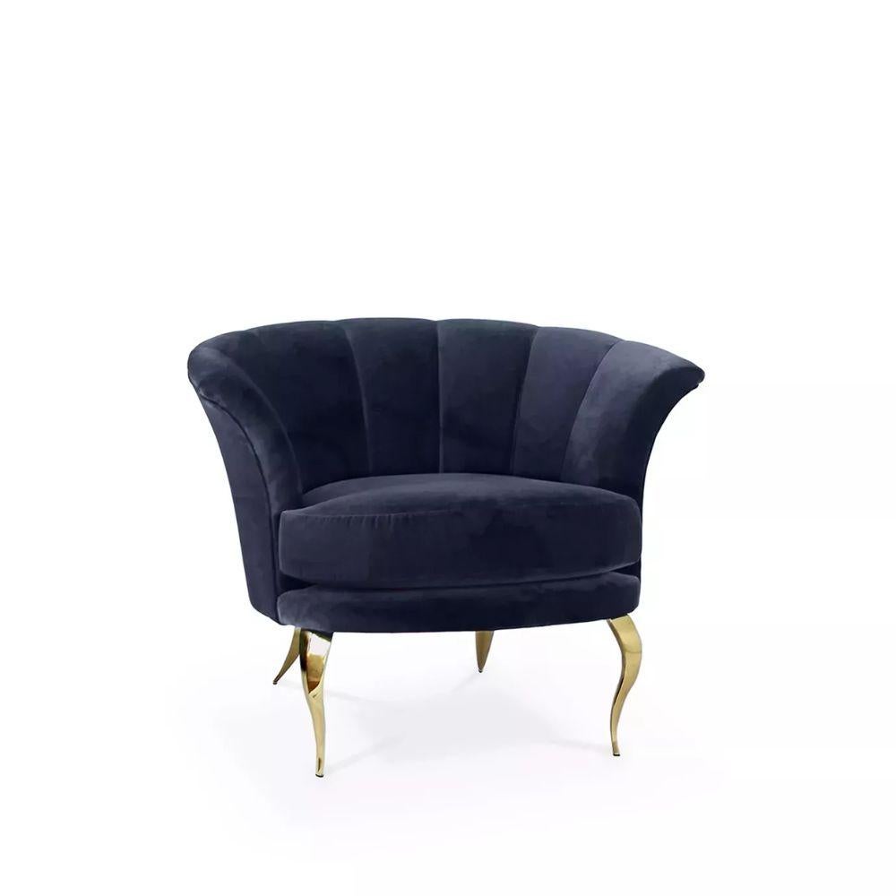 Portuguese Besame Metal Legs Chair For Sale