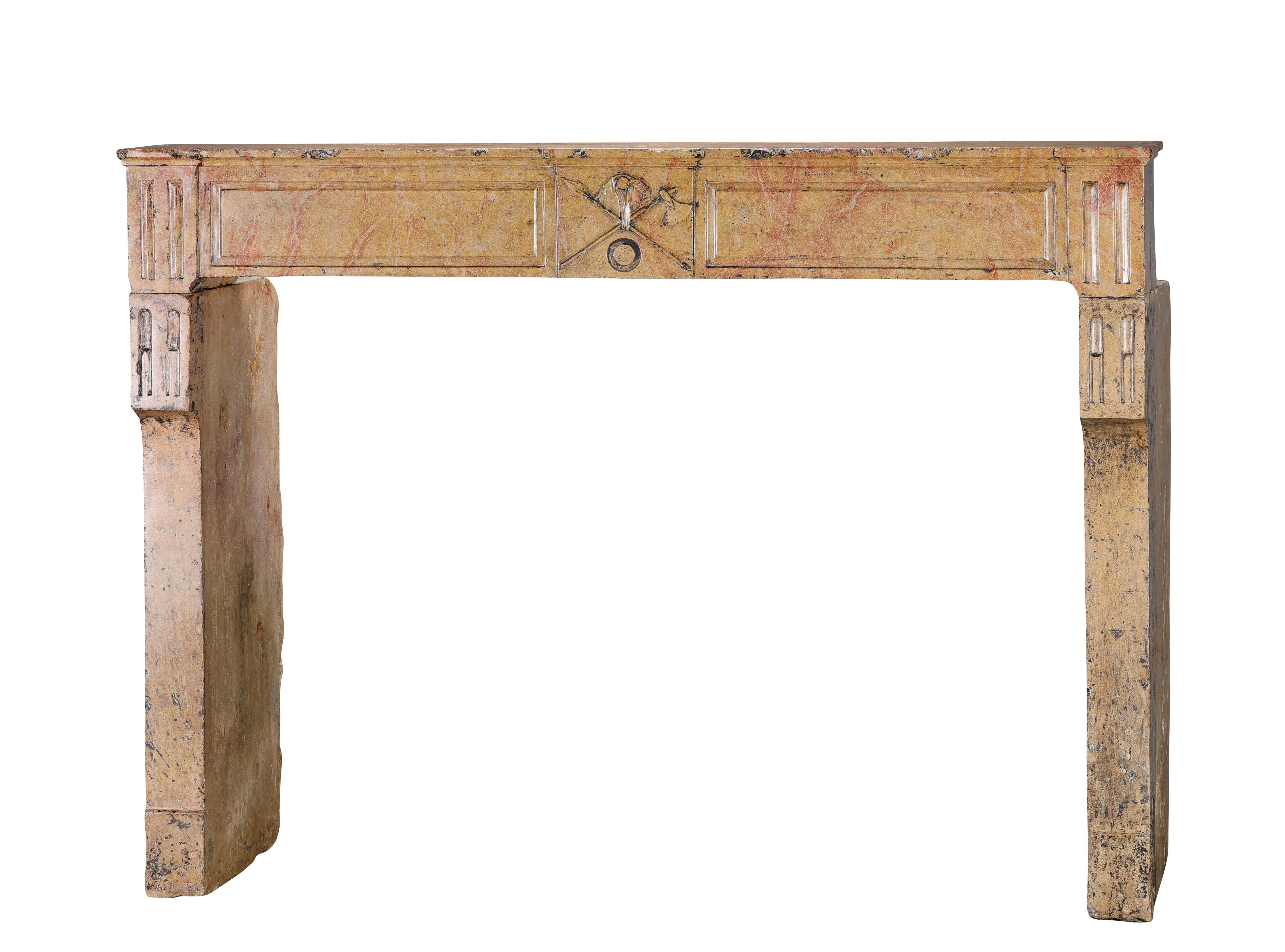 Repisa de chimenea Besancenot Vino Beaune Segundo Imperio Firmado H. Duplain 1857 en venta 3