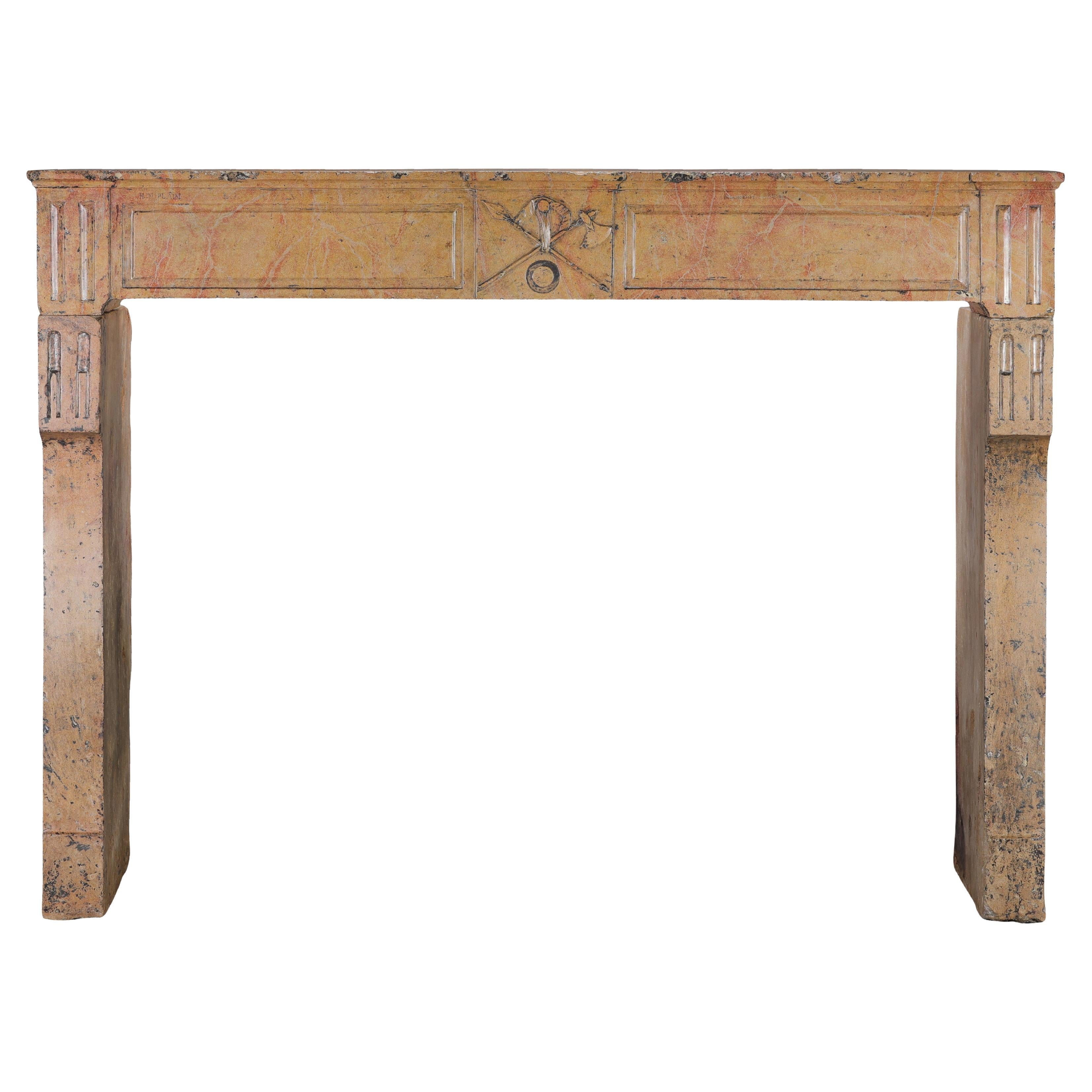 Repisa de chimenea Besancenot Vino Beaune Segundo Imperio Firmado H. Duplain 1857 en venta