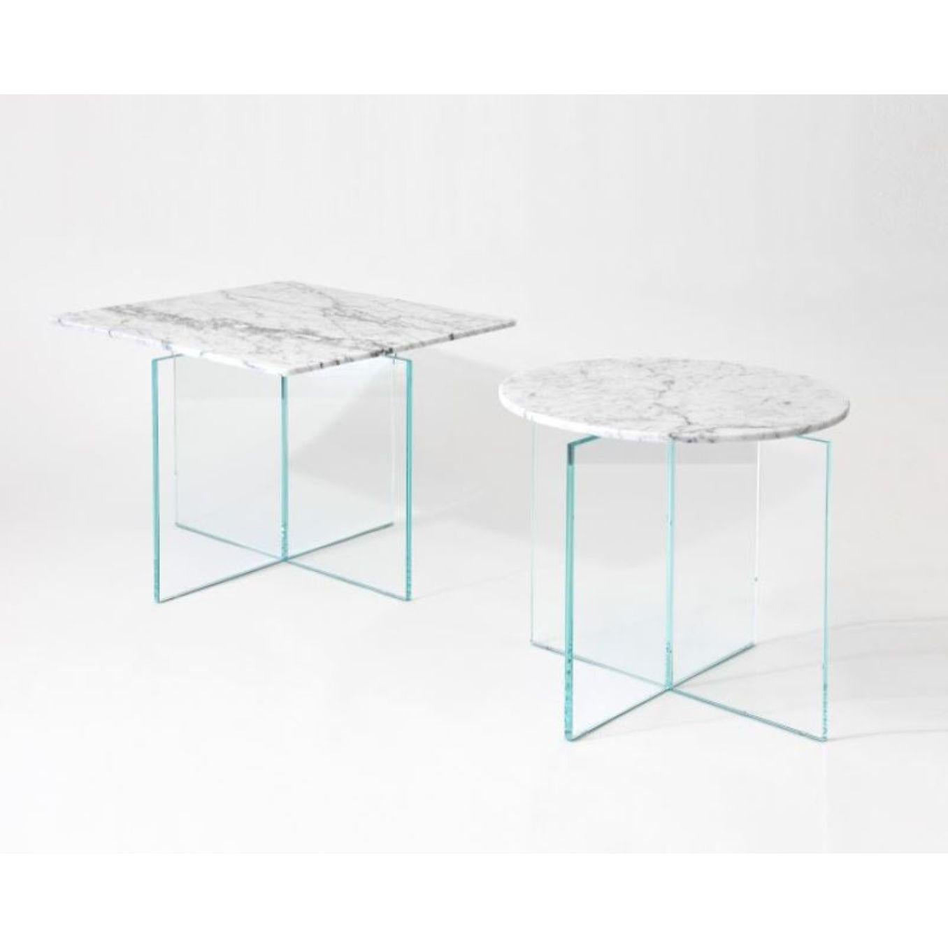 Glass Beside Myself End Large Table by Claste For Sale