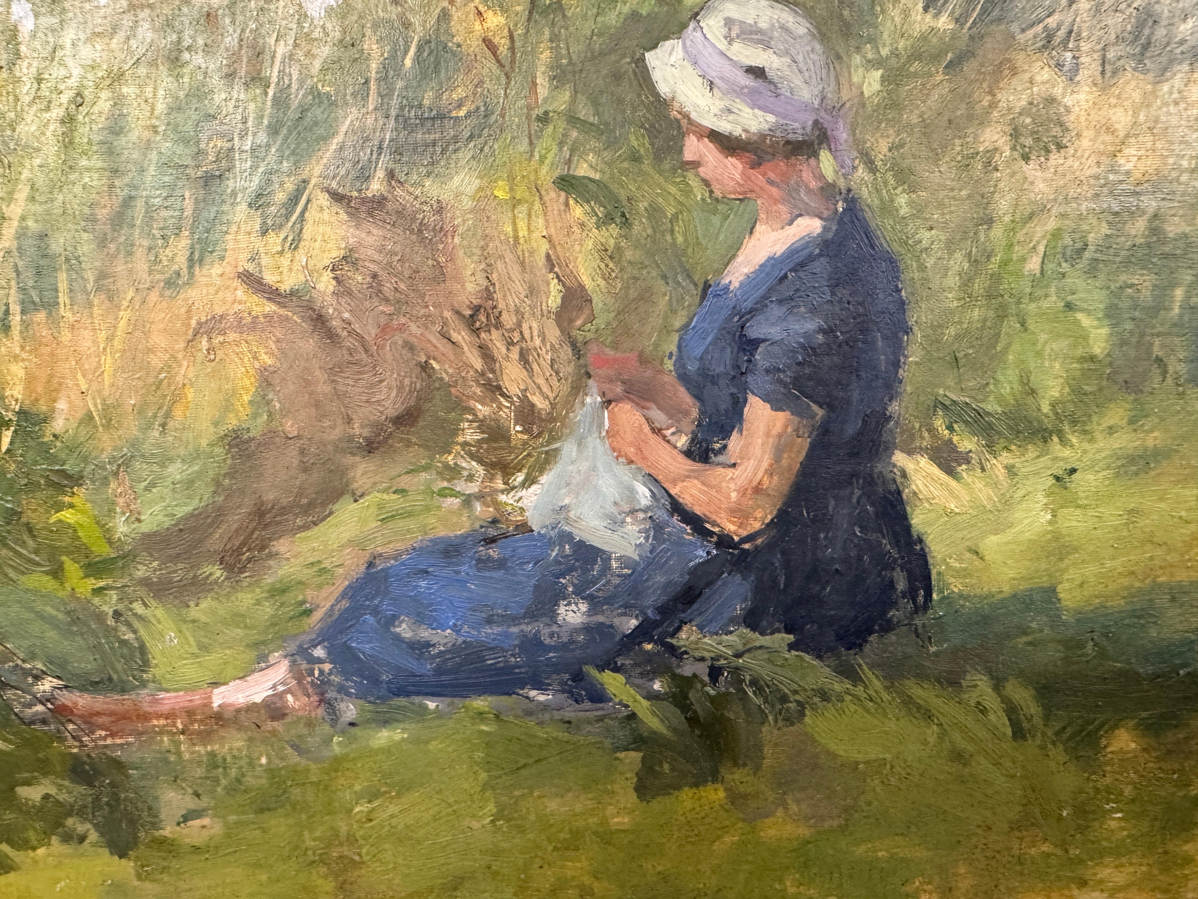 'Beside the River' by Margaret Green (1925 - 2003) In Good Condition For Sale In Basildon, GB
