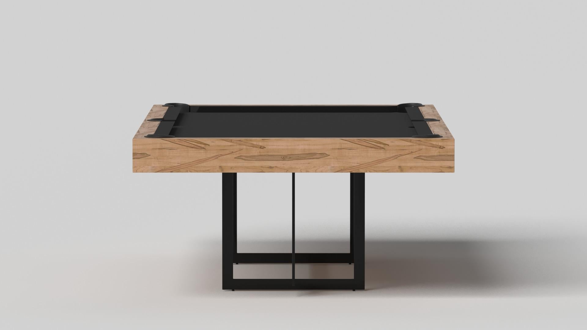 Modern Elevate Customs Beso Pool Table / Solid Curly Maple Wood in 7'/8' - Made in USA For Sale