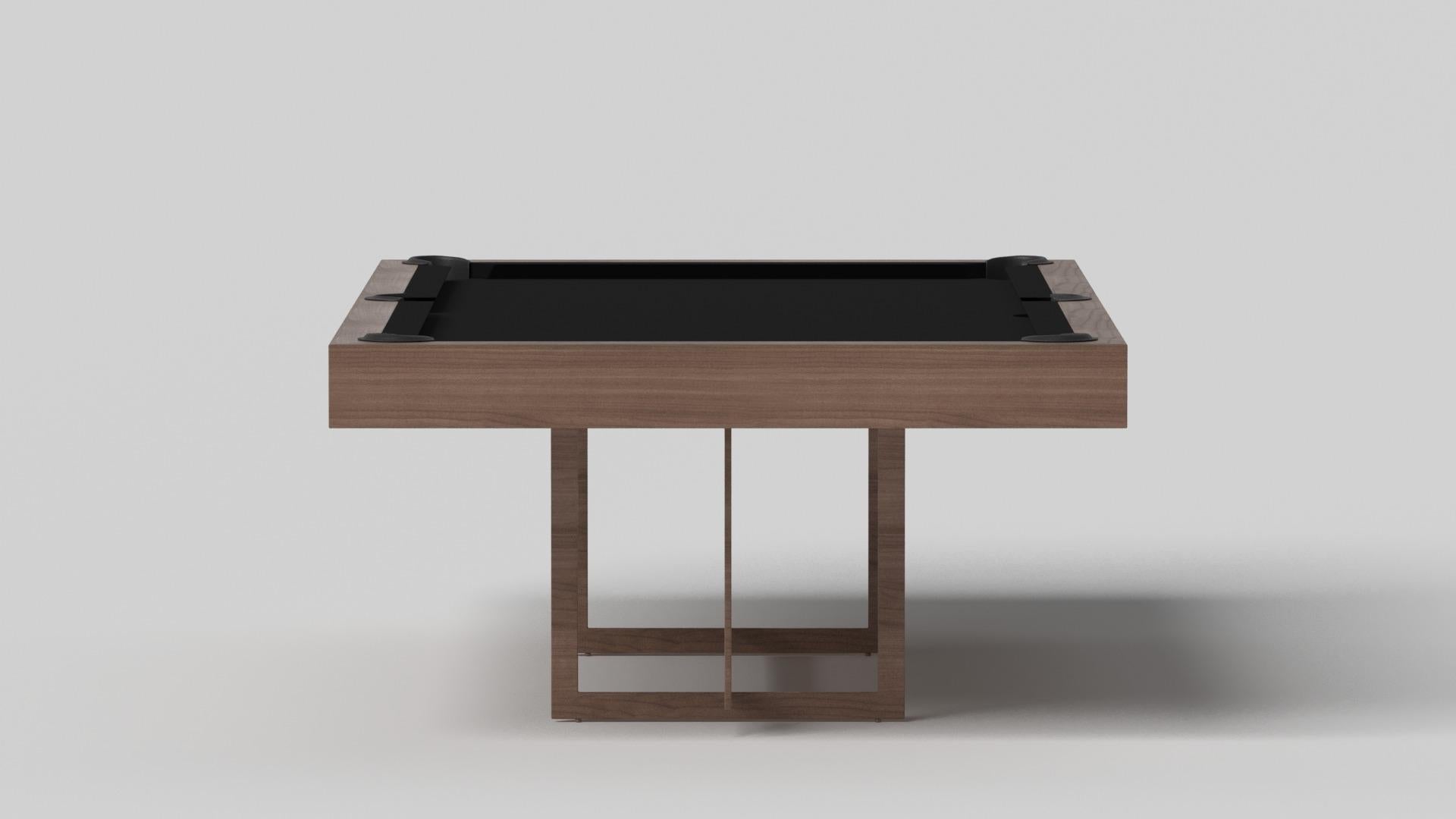Modern Elevate Customs Beso Pool Table / Solid Walnut Wood in 7'/8'- Made in USA For Sale