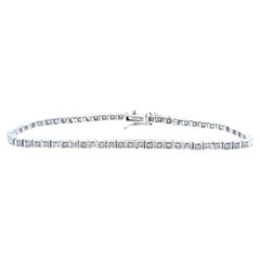 Bracelet tennis sur mesure en or blanc 10 carats et diamants 1,18 carat