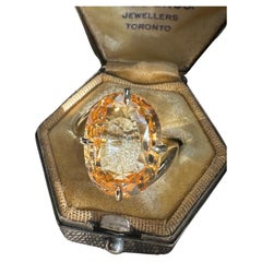 Bague bypass sur mesure en saphir jaune non chauffé 13,81 carats - AGL
