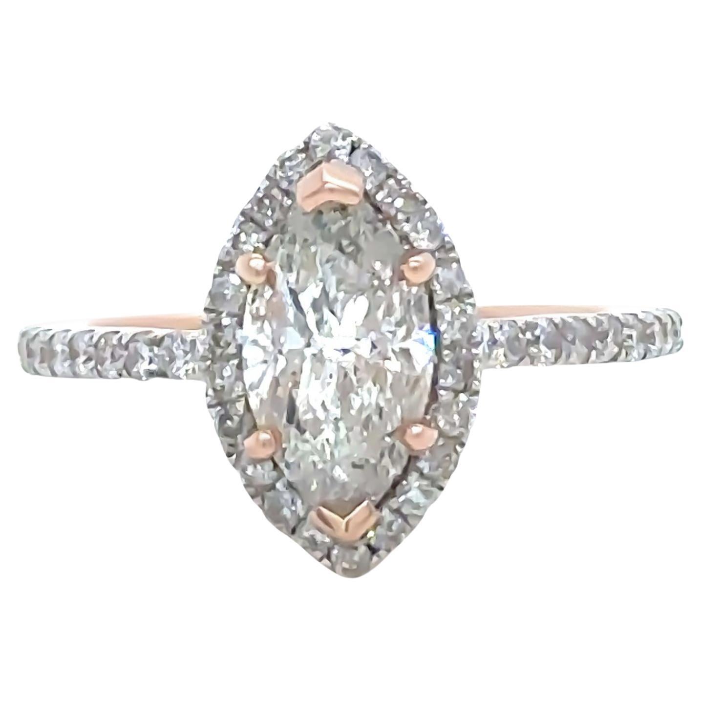 Bespoke 14ct Rose Gold Diamond Engagement Ring 1.48ct