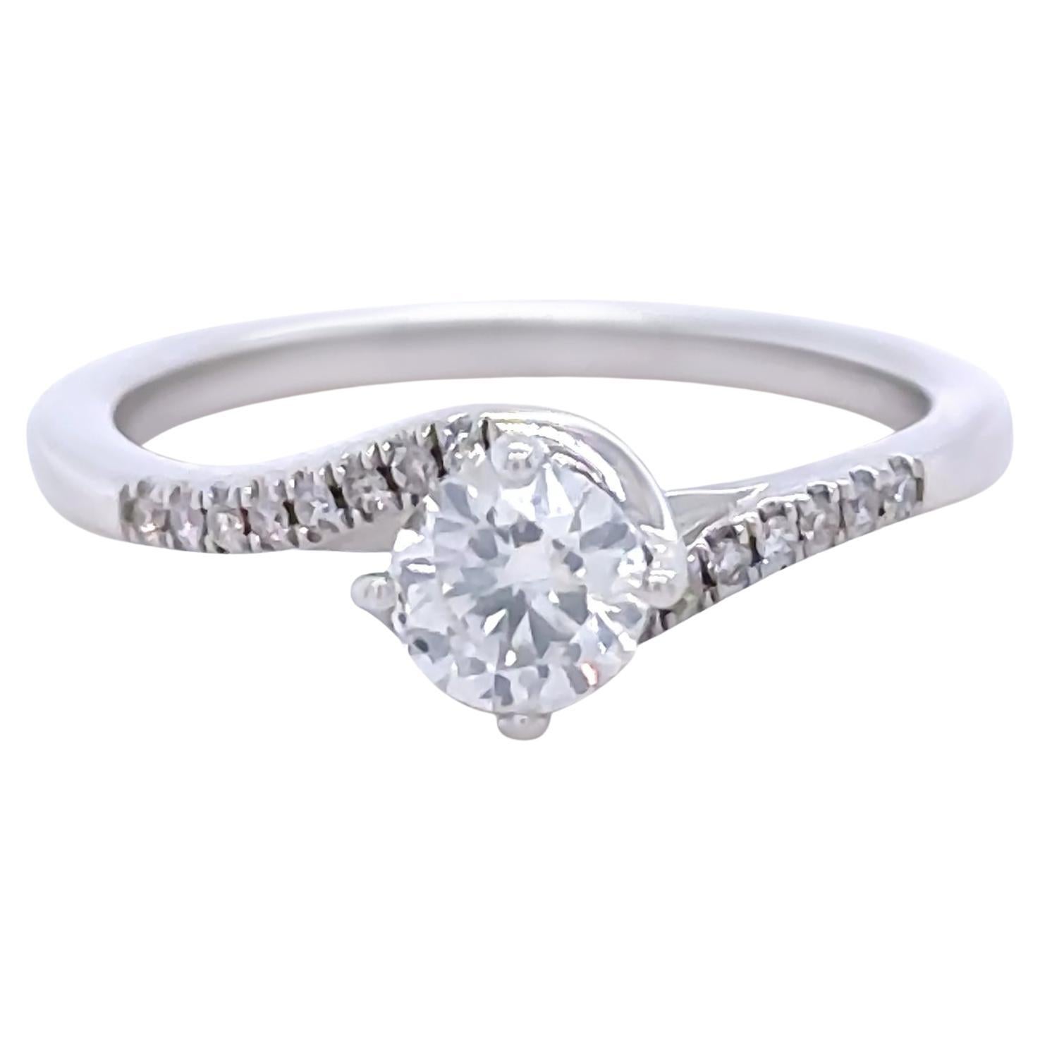 Bespoke 14ct White Gold Diamond Engagement Ring 0.57ct