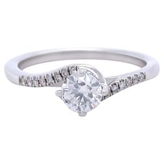 Bespoke 14ct White Gold Diamond Engagement Ring 0.57ct