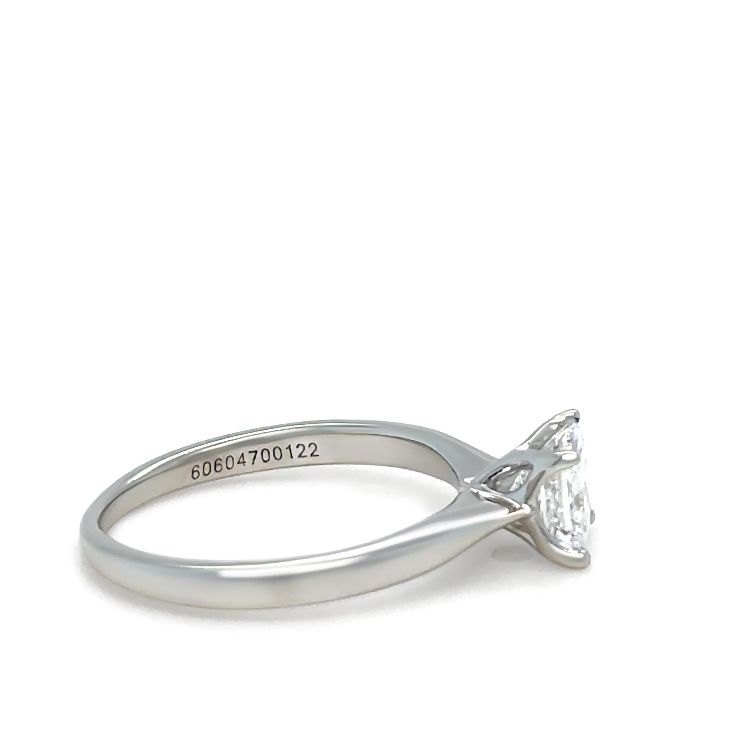 Bespoke 14ct White Gold Princess Cut Diamond Ring 0.70ct In Excellent Condition For Sale In SYDNEY, NSW