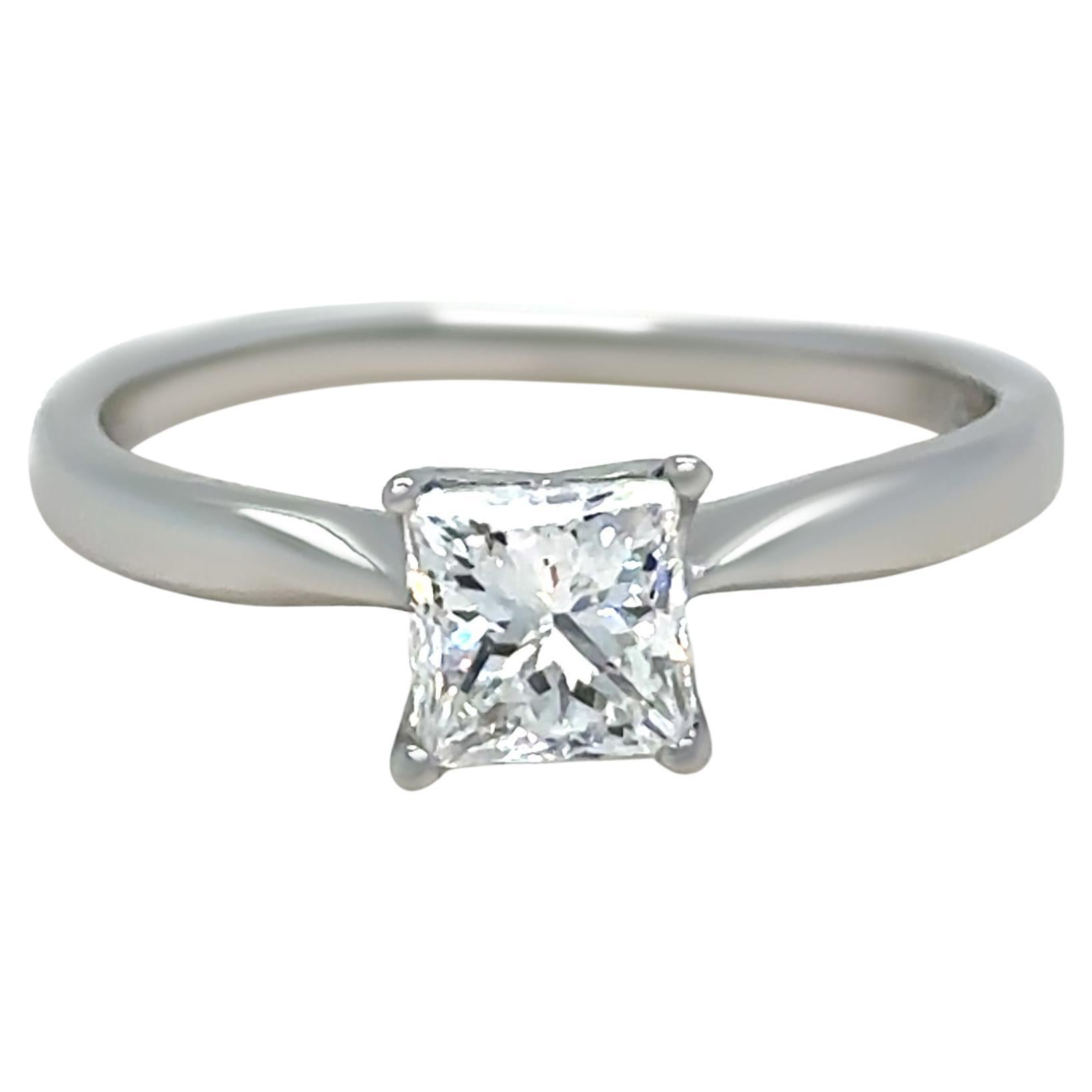 Bespoke 14ct White Gold Princess Cut Diamond Ring 0.70ct