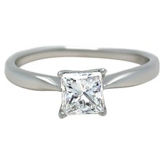 Bespoke 14ct White Gold Princess Cut Diamond Ring 0.70ct